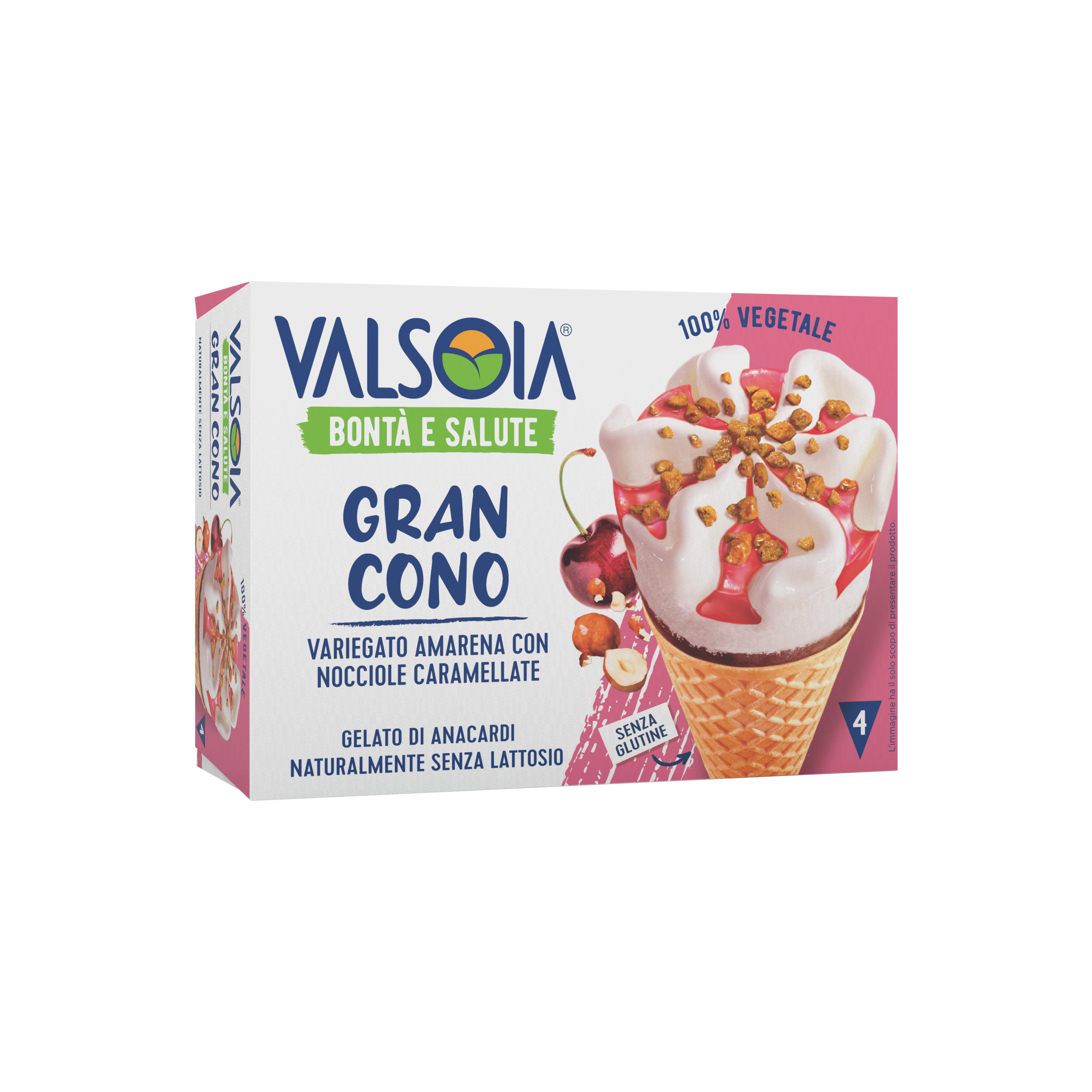 Gran Cono Amarena Valsoia - 4pz - 300g